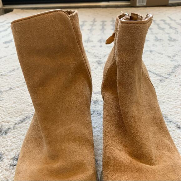 American Eagle Light Tan Faux Suede Ankle Boots - Picture 7 of 10